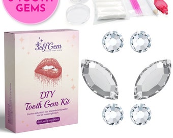 SelfGem™ DIY-Zahn-Edelstein-Set | inkl. 6 Edelsteine | Kreieren Sie Ihren eigenen Stil und Glanz! | Einfach zu bedienen | Zahnschmuck | Zahndiamant|Zahnjuwel