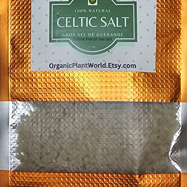 Celtic Salt 100% natural Organic unrefined French Gray sea salt, gros sel de guerande, Finest Quality Coarse Grain, NO additives, culinary