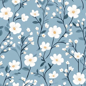 Wildflower Garden Floral Digital Pattern for Crafting and Design Projects