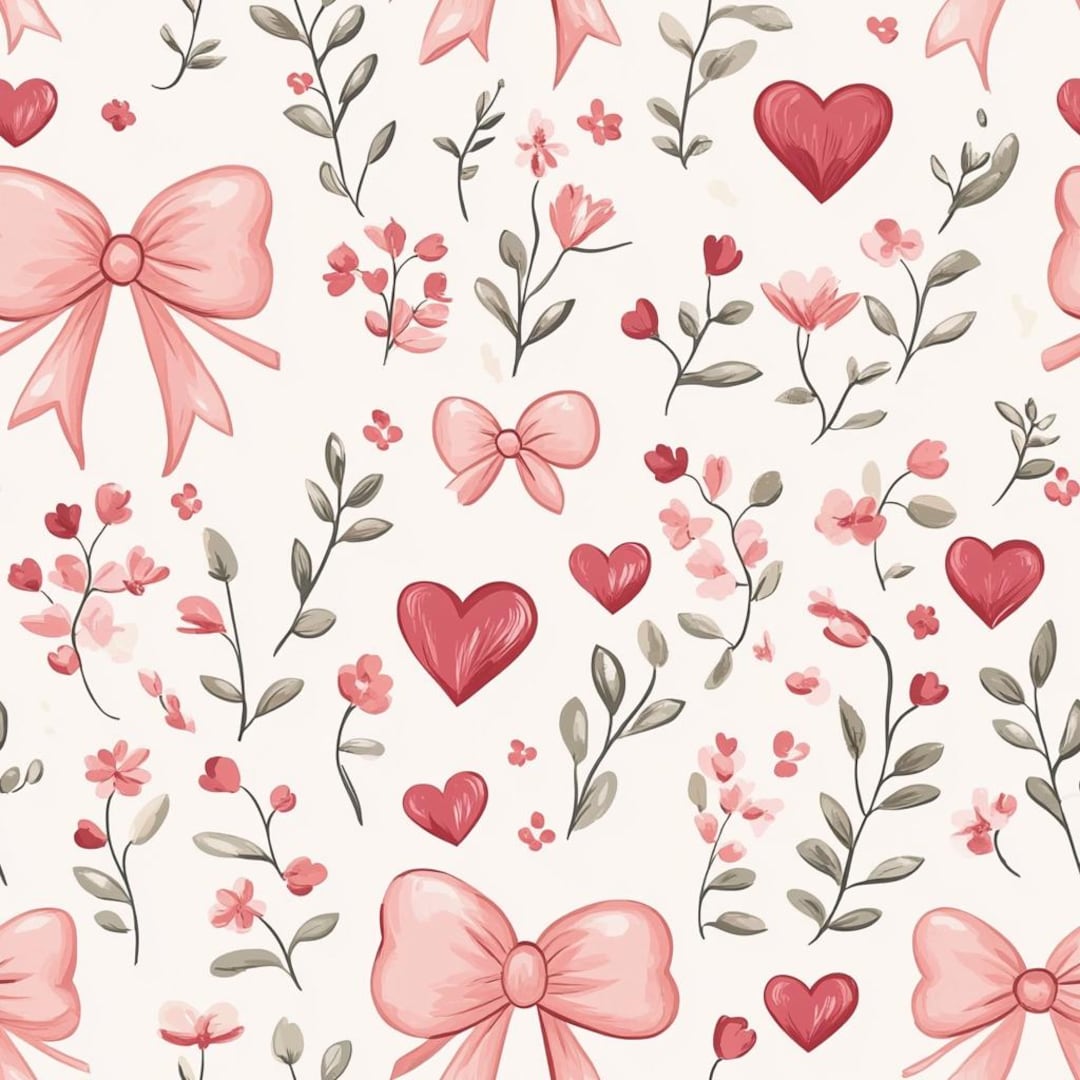 Valentines Day Seamless Digital Pattern for Crafting and Design ...