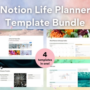 Notion Planner Template Bundle | All In One Life Planner Template Bundle | ADHD Digital Planner Bundle | Digital Planner Template Deal