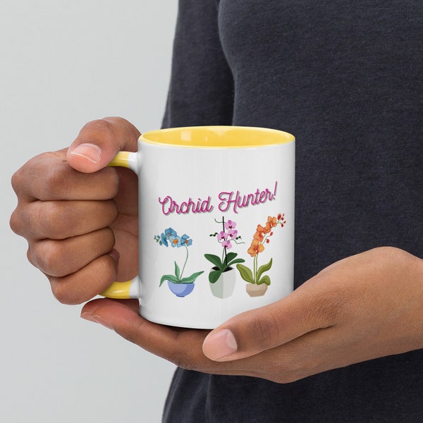 Orchid Lover Hunter Mug Gift Plant Floral Flower Lover Present Mom Her Coffee Tea Botanical Mugs Dendrobium Cymbidium Cattleya Hobby Crazy