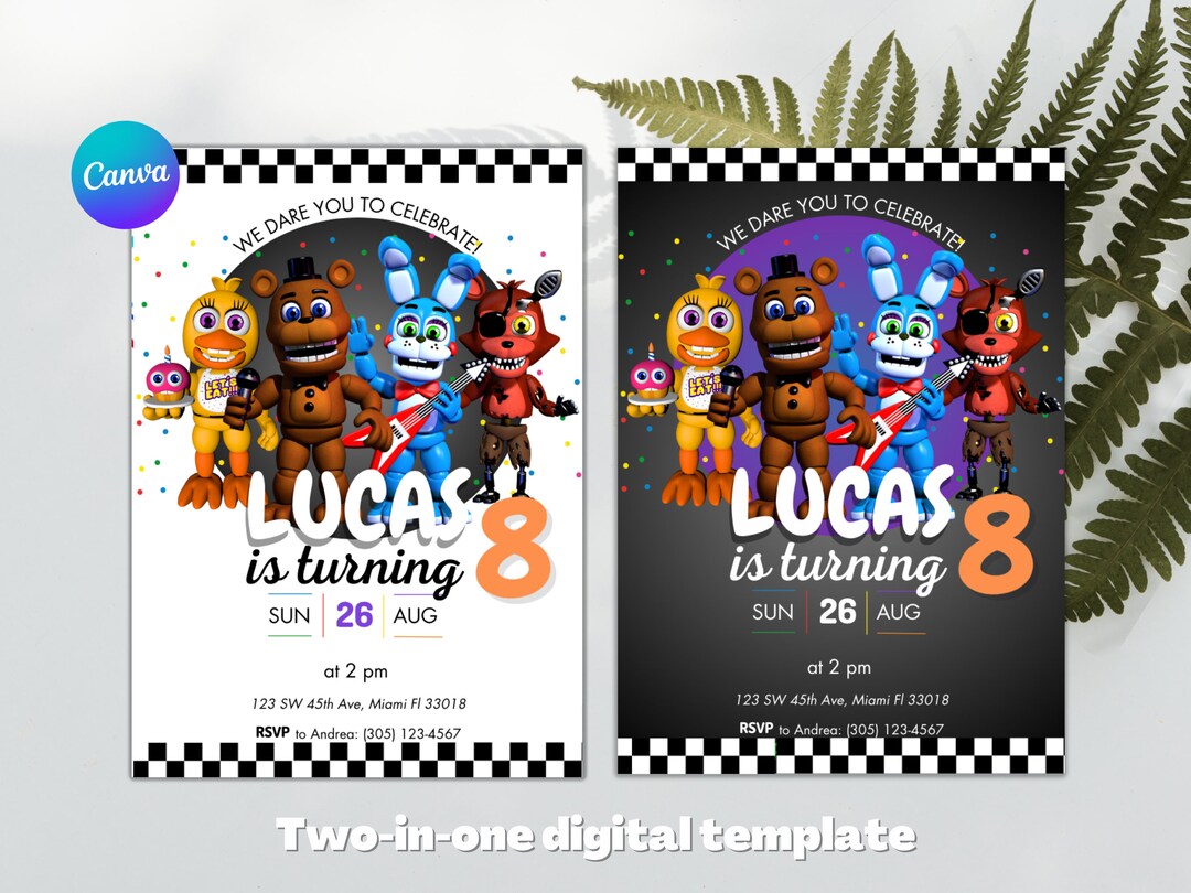 five-nights-at-freddys-birthday-invitation-five-nights-at-freddys-invitation-fnaf-party-invitation-five-nights-at-freddy-s-party-invite-etsy