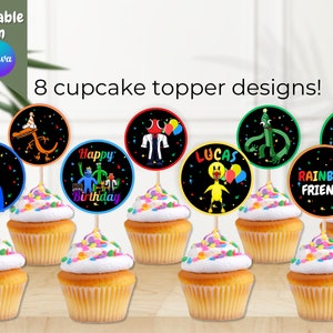 Roblox Rainbow Friends Blue Orange Green Purple Edible Cupcake Topper – A  Birthday Place