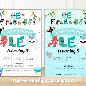 Alphabet lore Birthday Chip Bag Customizable Template DIY