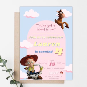Toy Story Birthday, Toy Story Printable Birthday Invitation, Woody, Jessie, Twins Birthday, Toy Story Party Invitation, Printable, Custom