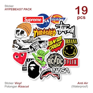 19 st Hypebeast estetiska klistermärken #0008 | Streetwear-stil, laptopdekaler (digital nedladdning)