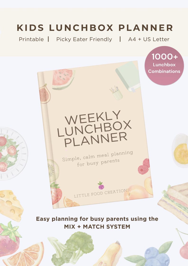 Kids Lunchbox Planner Printable | Weekly Meal Planner | Picky Eater ...