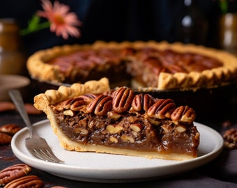 Pecan pie seasonal pecan sweets traditional pecan pie, Digital, Recipe