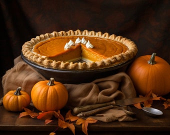 Pumpkin pie dessert pumpkin spice pie seasonal pie, Digital, Recipe