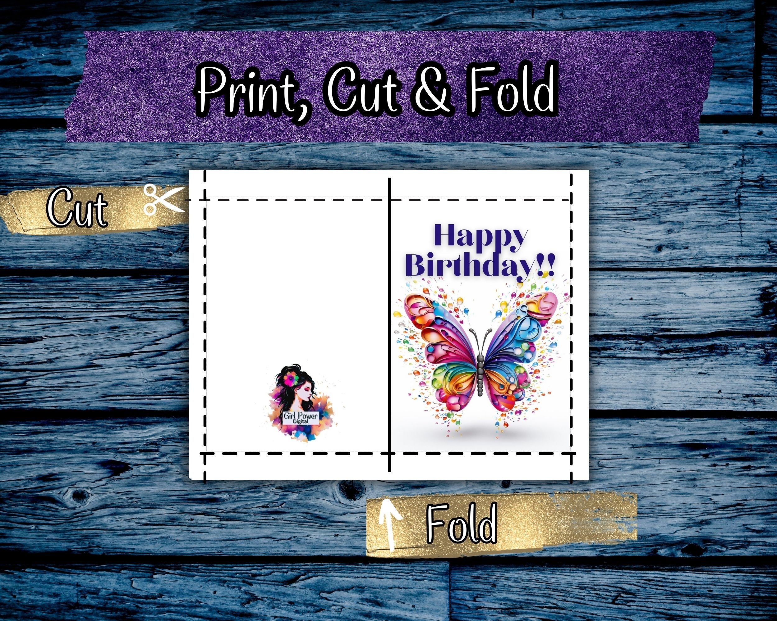 Lola Design - Biglietto di compleanno con scritta Lovely Wife - Blue Tit - con busta grigia
