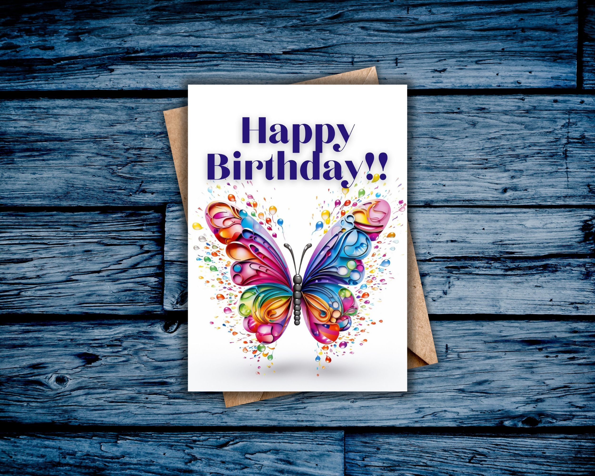 Paperlink Biglietto Di Auguri Per Figlia - Farfalle Rosa Con Lamina Argento, 154x180 Mm, Ecologico - 2