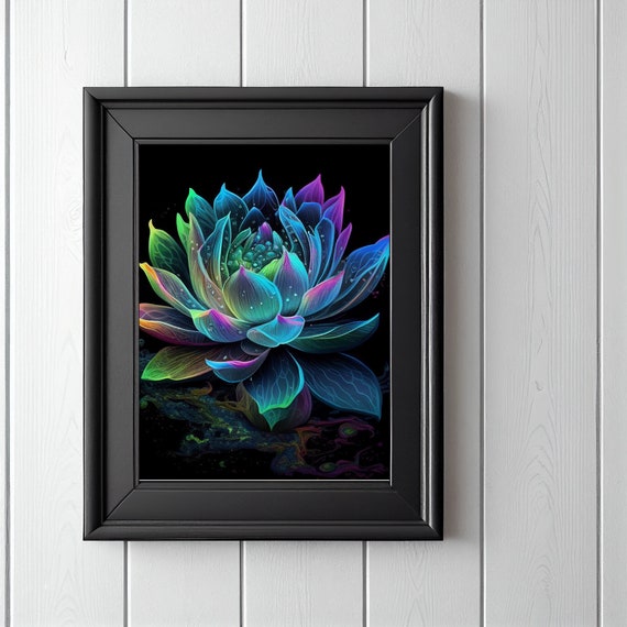 Gorgeous Iridescent Lotus (digital Art) - Multi Color - Stunning