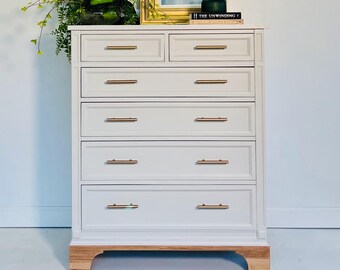 SOLD! Vintage Ivory 6-Drawer Dresser SOLD! Vintage Ivory 6-Drawer Dresser