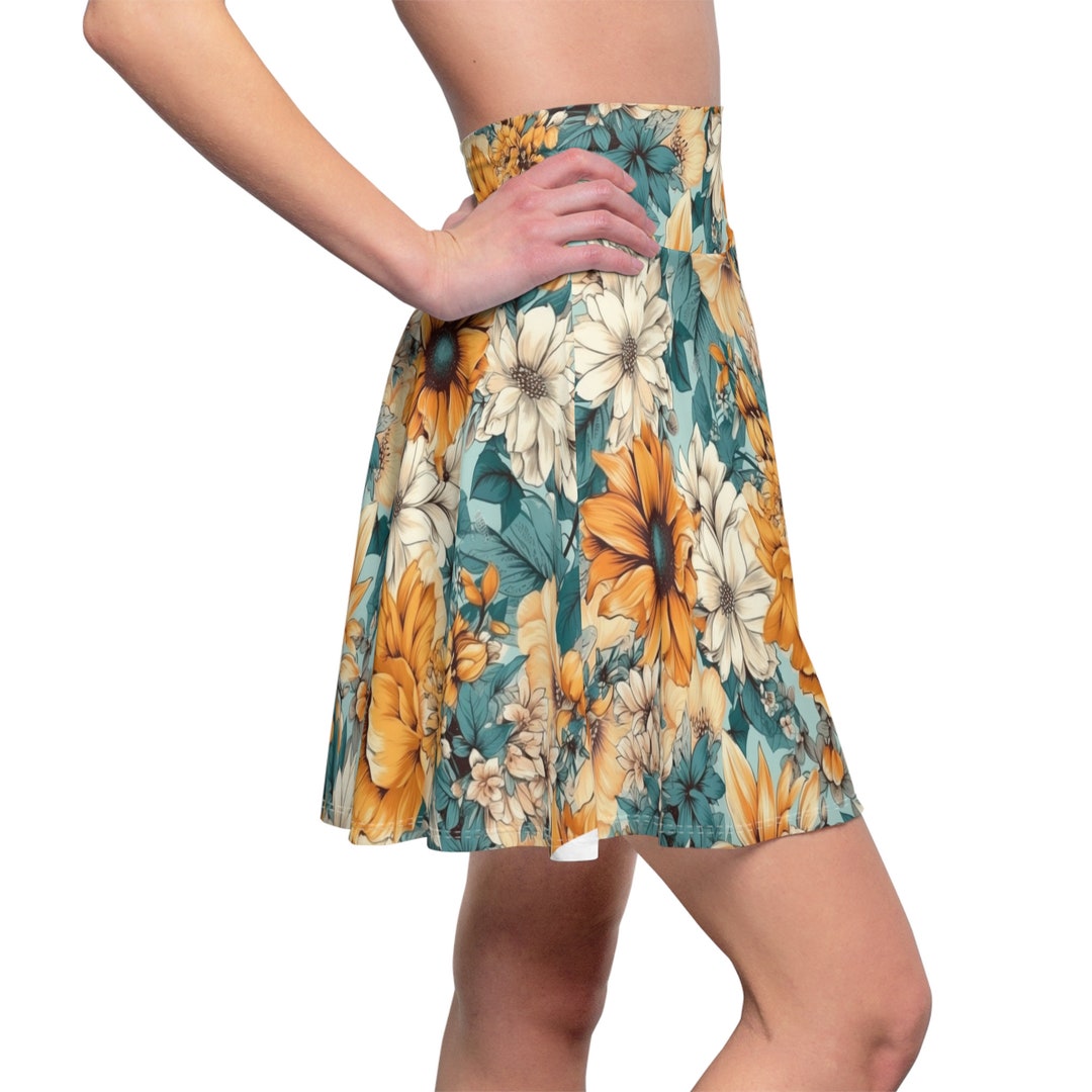 Una Gonna Svasata Gonna A Fiori Come Abbinarla Gonna A Pieghe Da