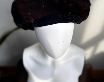 Vintage Imperial Genève Mink Fur Beret - Mid-Century Parisian Millinery