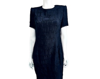 Vintage Valentino Couture Black Short Sleeve Dress | 1990’s