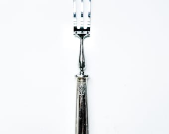 Christofle Silver-Plated Serving Fork: French Ornate Flatware