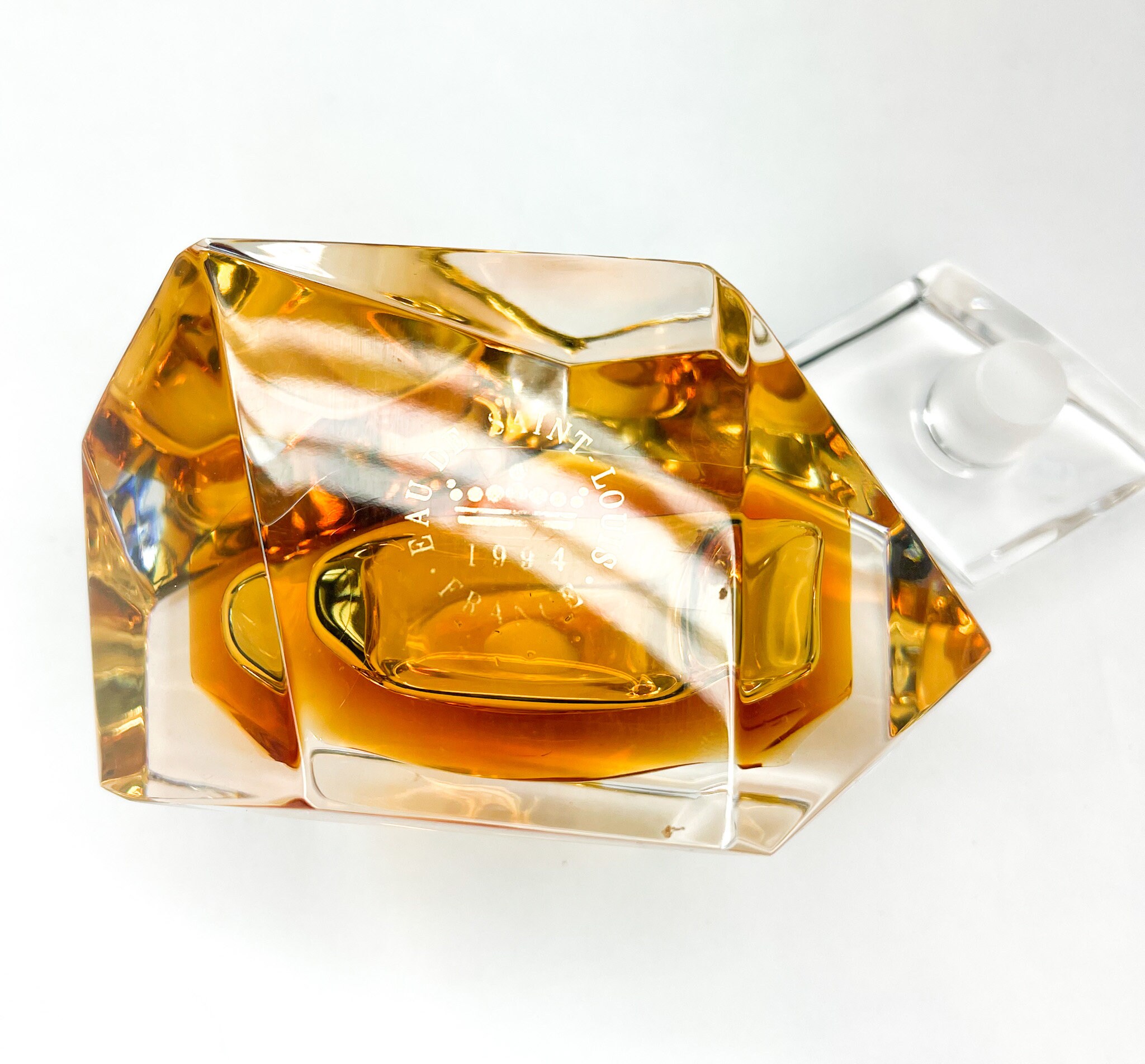 Rare Vintage 'eau De Saint - Louis' Crystal Perfume Bottle