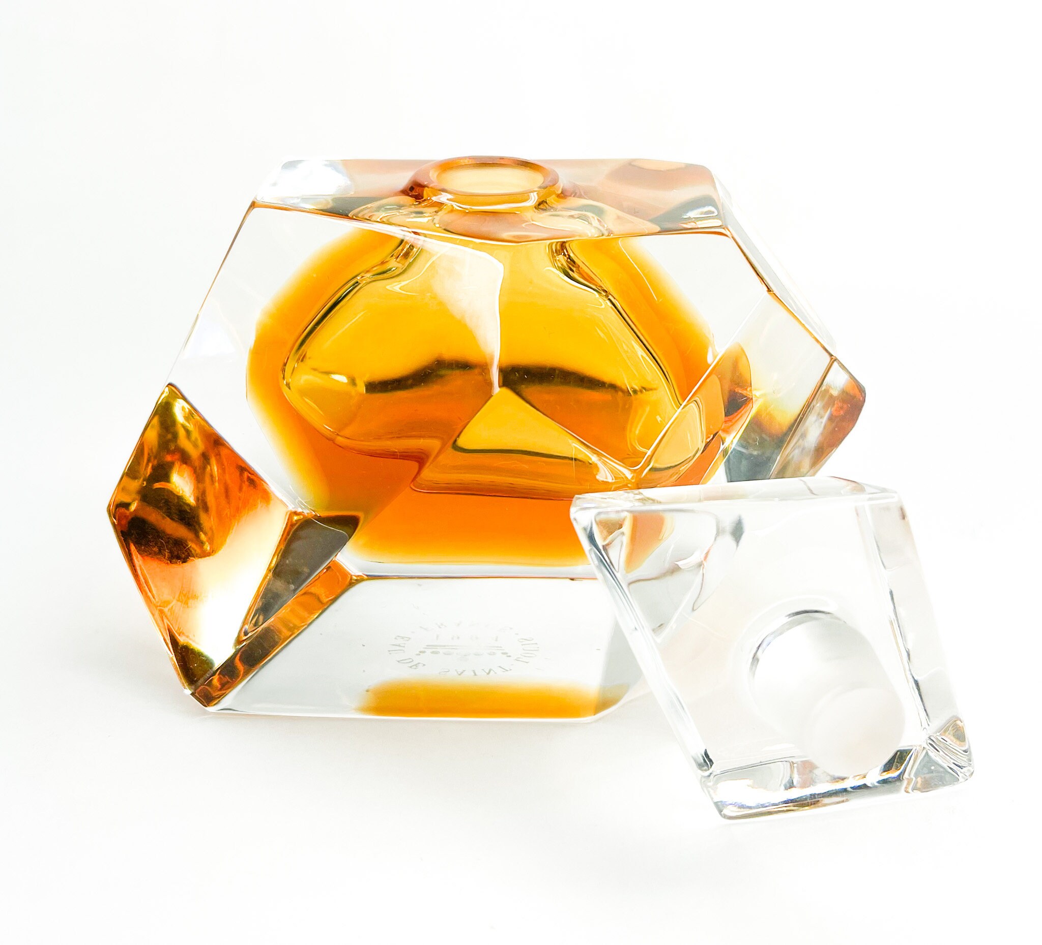 Rare Vintage 'eau De Saint - Louis' Crystal Perfume Bottle