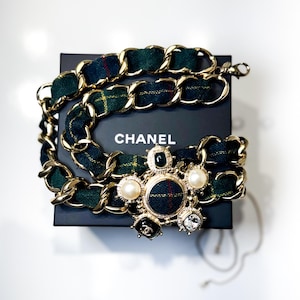 Chanel Tartan Double Strand Choker | 2013 Fall Runway
