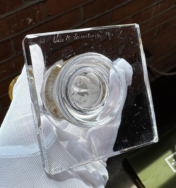 ヴィンテージ ヴァル・サン・ランベール クリスタル花瓶：花の