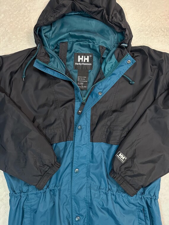 Vintage 1990s 90s Helly Hansen Packable Windbreaker Long Jacket