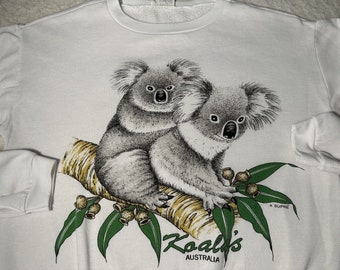 Felpa vintage anni '90 Australian Koala Supre Art Animal Australia, S M