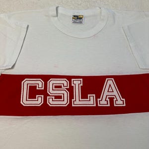 Vintage 1970s 70s California State University Los Angeles Velva Sheen T-Shirt, L