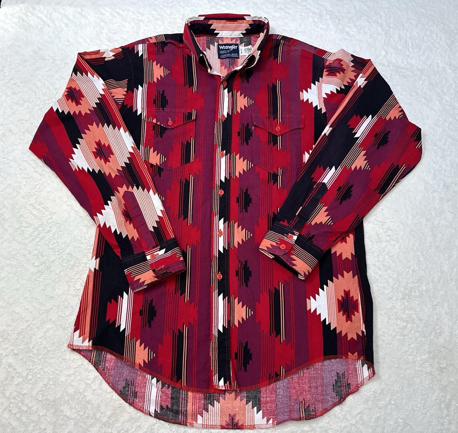 Vintage 80s 90s Wrangler Brushpopper Aztec Native Western Vintage 80s 90s Wrangler Brushpopper Aztec Native Western