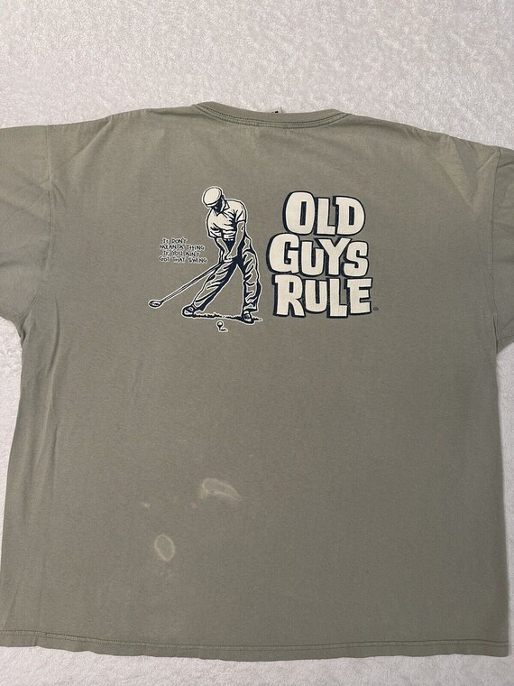 Vintage 2000s Y2K Old Guys Rule Golf Swing Golfing Golfer Humor T-Shirt, XL XXL View 4