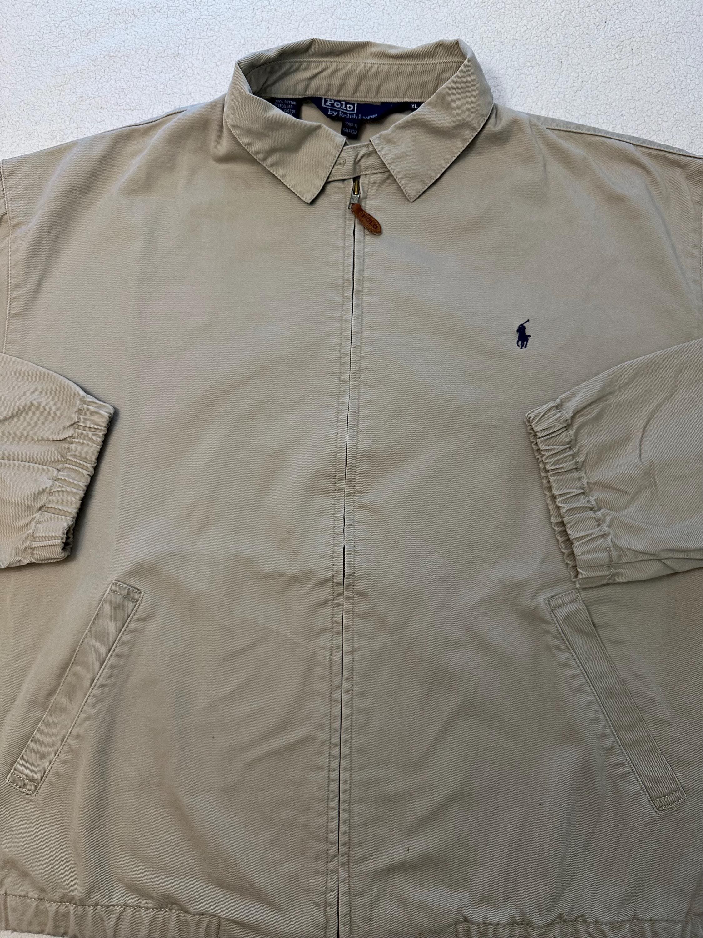 Vintage 1990s 90s Polo Ralph Lauren Harrington Workwear Khaki Coat
