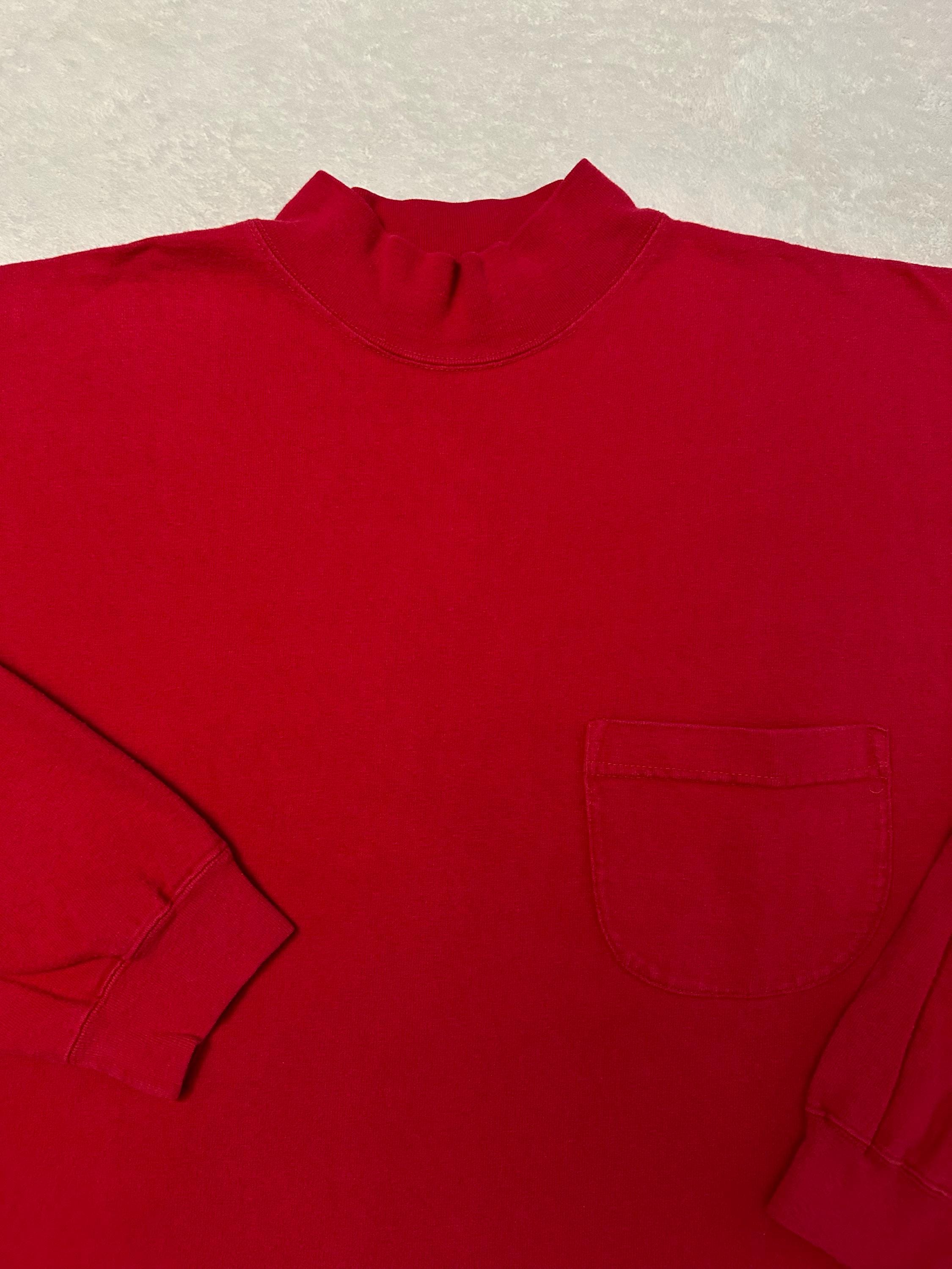 Vintage 1980s 80s Eddie Bauer Long Sleeve Heavyweight Red Fade 