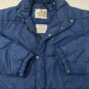 Vintage 1970s 70s the North Face Fibrefill Puffer Brown Label Zip