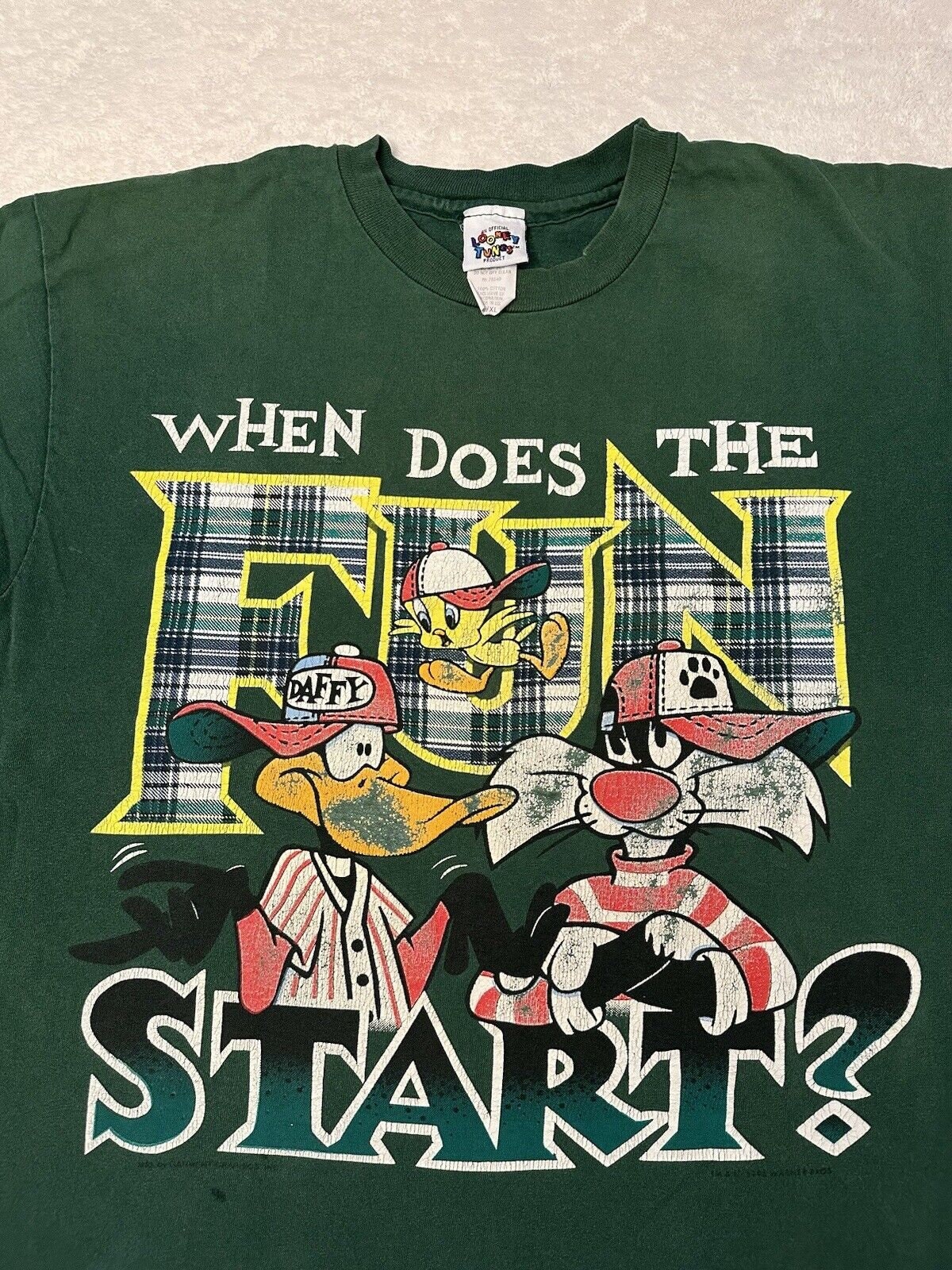 Vintage 1990s 90s Looney Tunes Sylvester Tweety Daffy Hip