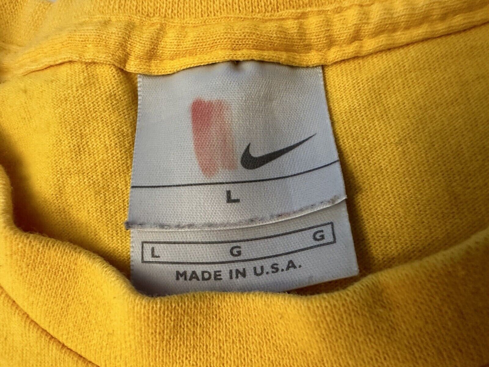 Vintage 2000s Y2K Nike Big Swoosh Block Letter Rubber Print T