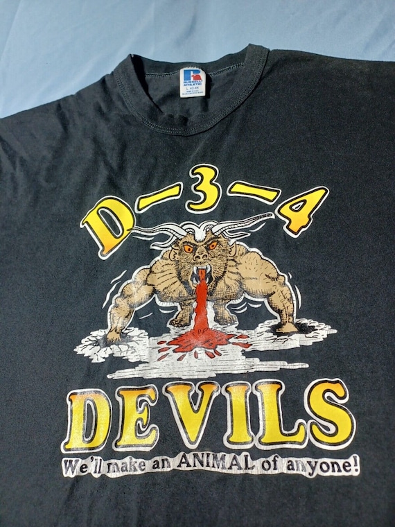 Vintage 1980s 80s D34 Devils Devil Blood Navy Nav… - image 1