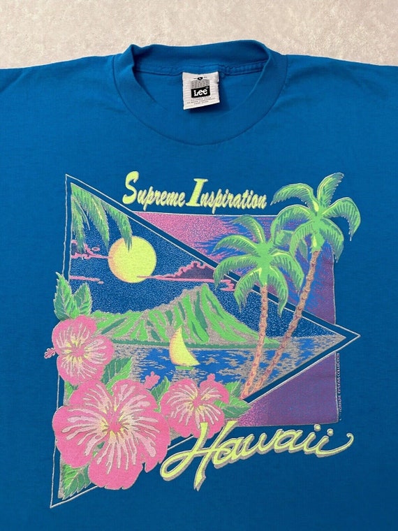 Vintage 1990s 90s Hawaii Hawaiian Island Neon Vapo
