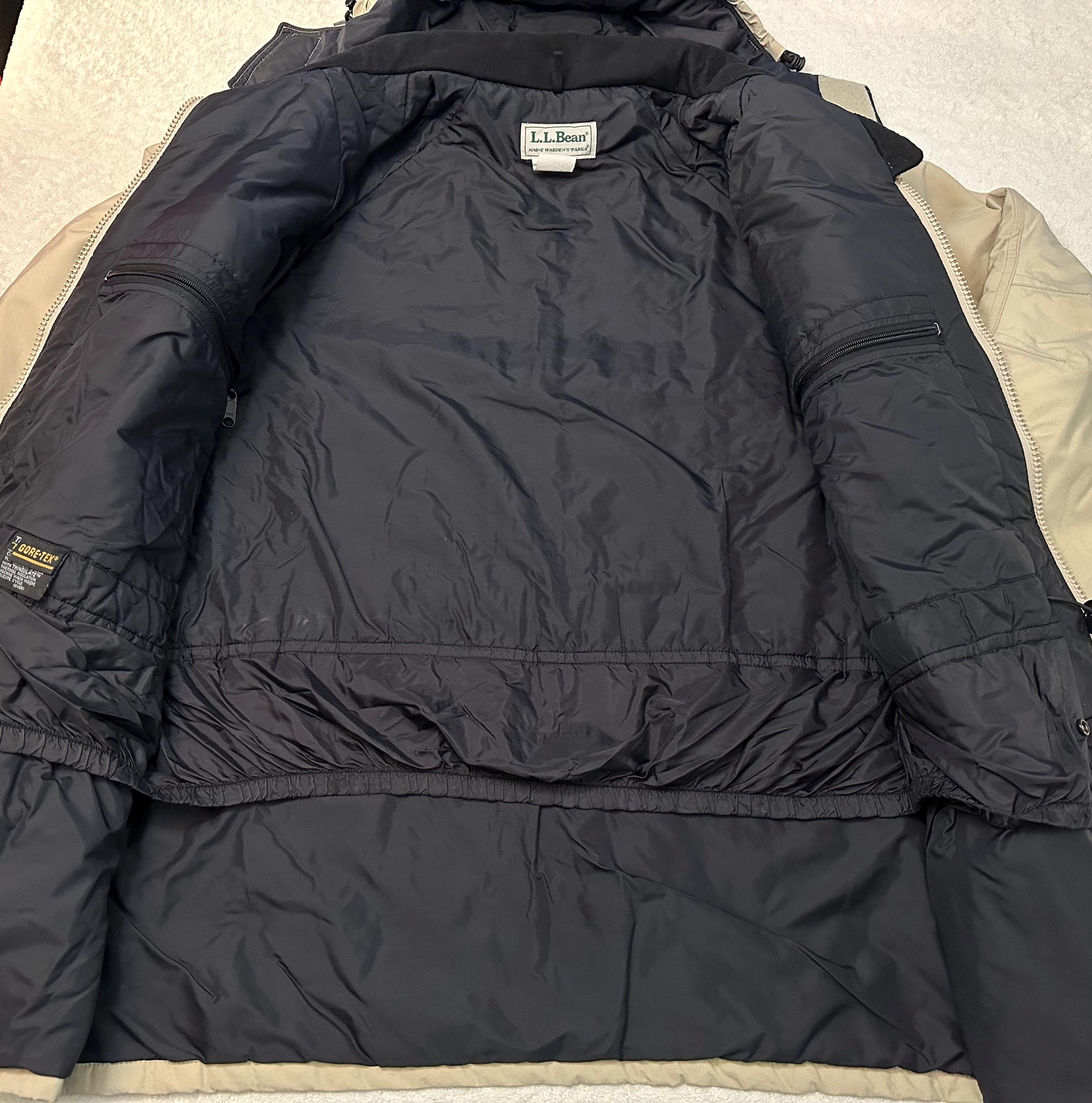 Vintage 80s LL Bean Made in USA Parka Coat Gore-tex Maine Wardens