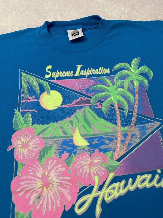 Vintage 1990s 90s Hawaii Hawaiian Island Neon Vap… - image 3