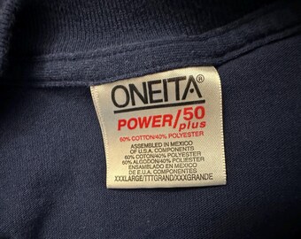 Vintage 1990s 90s Oneita Power 50 Plus Blank Basic Single Stitch T