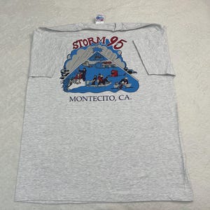 Vintage 1990s 90s 1993 Montecito California Santa Barbara Storm T-Shirt, XL NEW image 8