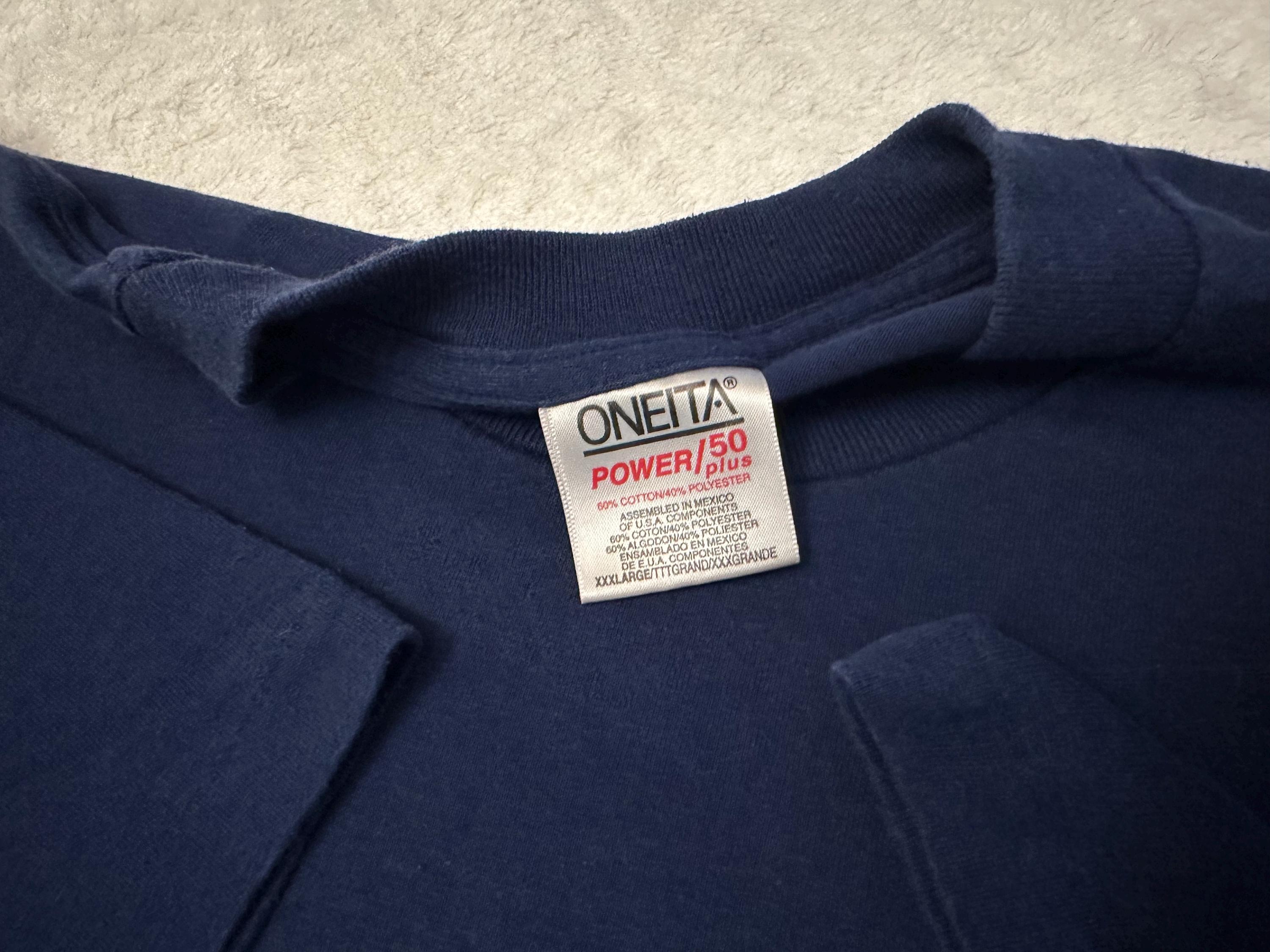 Vintage 1990s 90s Oneita Power 50 Plus Blank Basic Single Stitch T