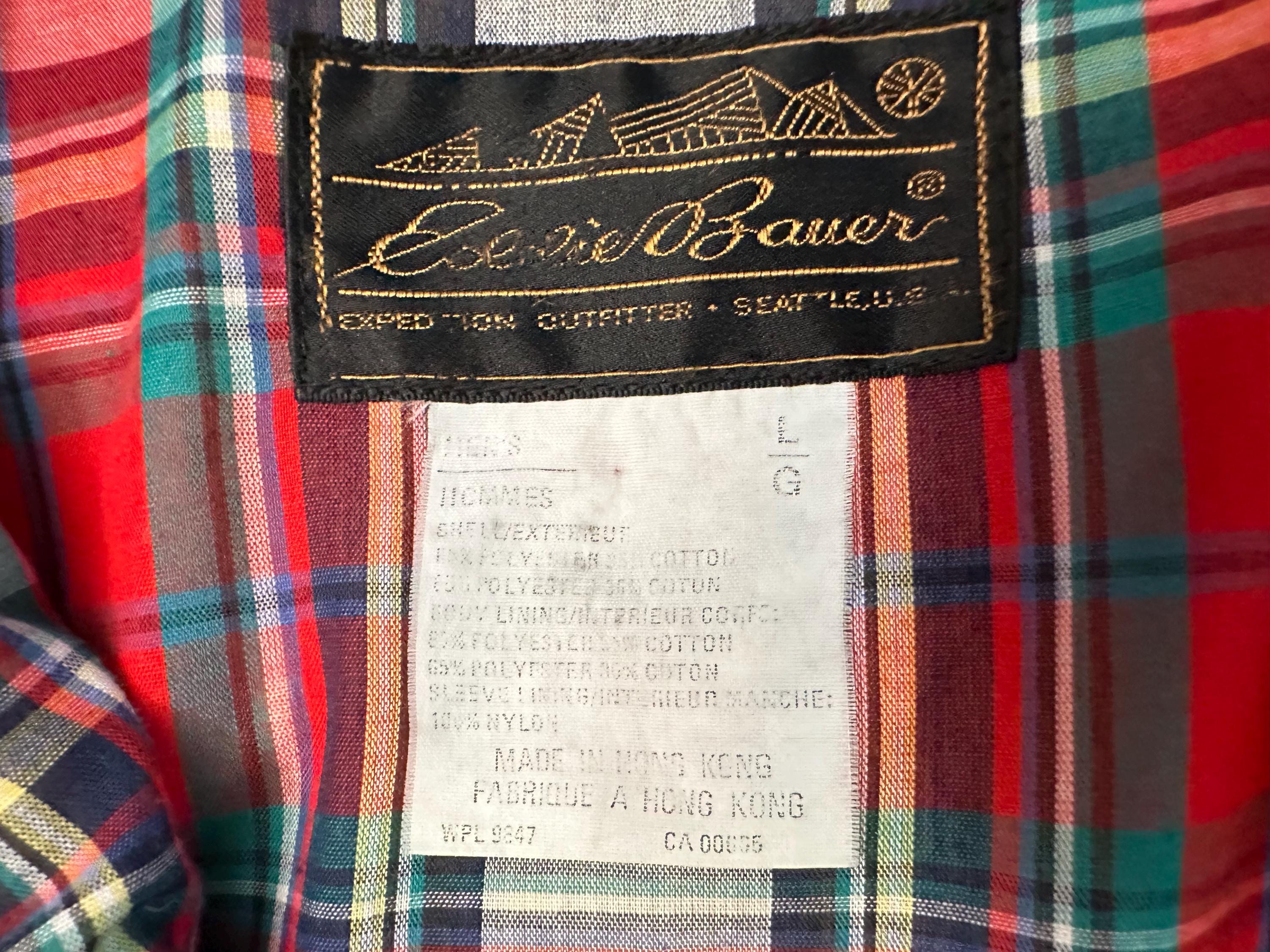 ジャケット・アウター 80s Eddie Bauer TWEED HARRINGTON JACKET Vintage 1980s Eddie Bauer Plaid Lined Full Zip Harrington Jacket