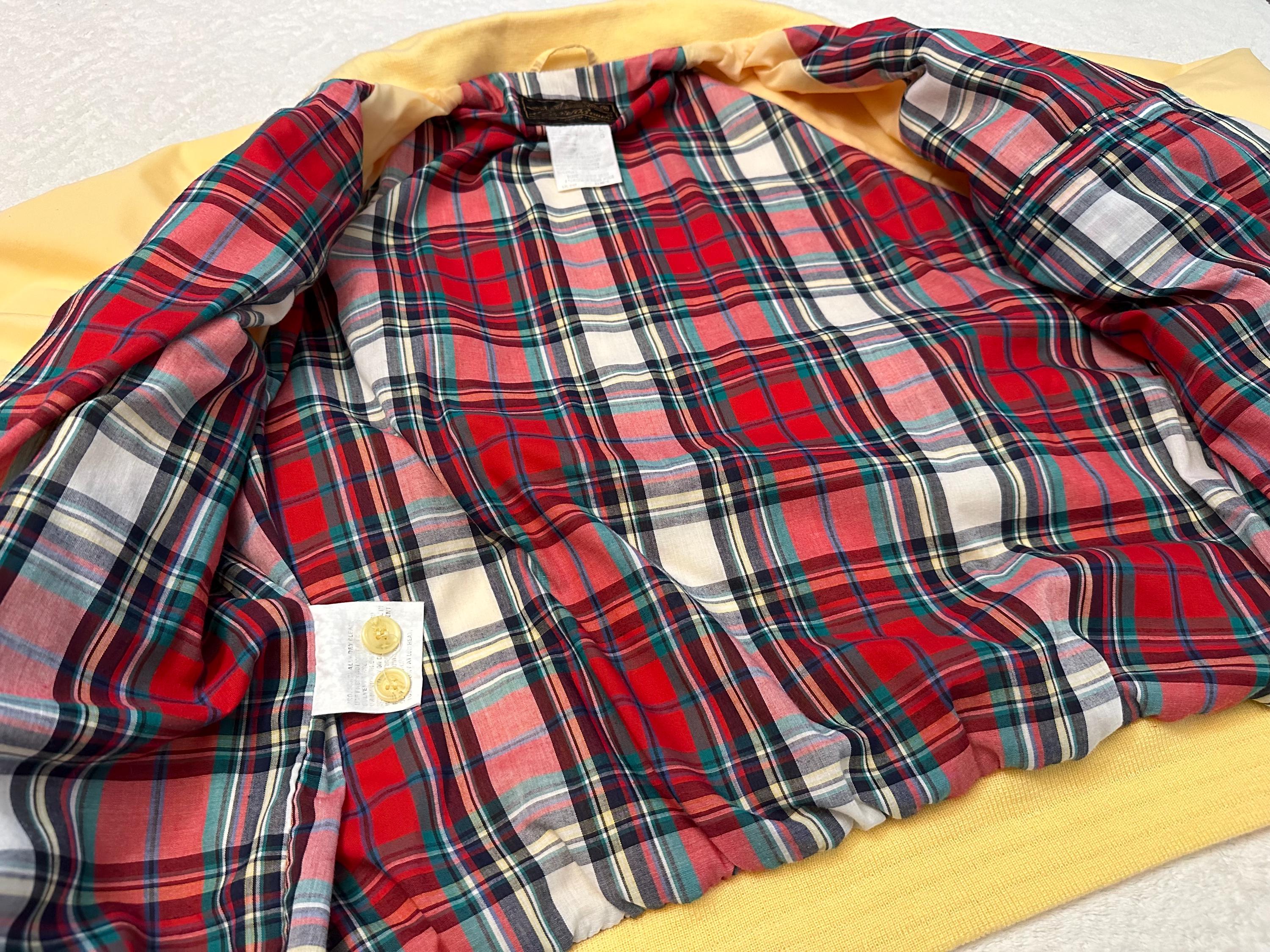 Vintage 1980s Eddie Bauer Plaid Lined Full Zip Harrington Jacket