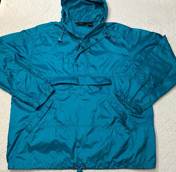 Vintage 1980s 80s Eddie Bauer Half Snap Packable Anorak 