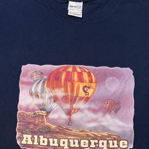 Vintage 2000s Y2K Albuquerque New Mexico Hot Air Balloon Graphic T-Shirt XL NEW