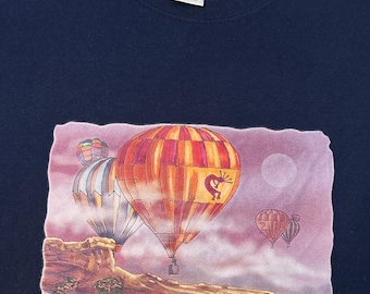 Vintage jaren 2000 Y2K Albuquerque New Mexico T-shirt met heteluchtballon grafisch XL NIEUW