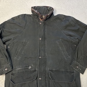 Vintage 1990s 90s Banana Republic Safari Chore Coat Zip Up Workwear Jacket S M L