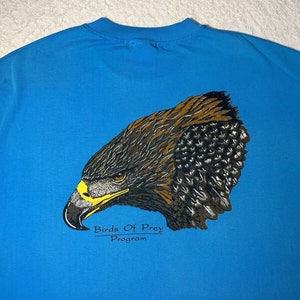 Vintage 90s 1990s Metro Washington Park Zoo Birds Of Prey Eagle T-Shirt, XL